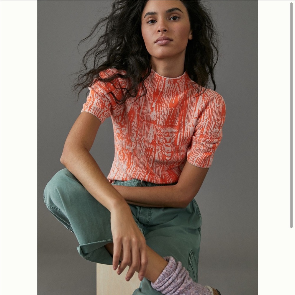 Anthropologie Maeve Bosca Sweater Tee